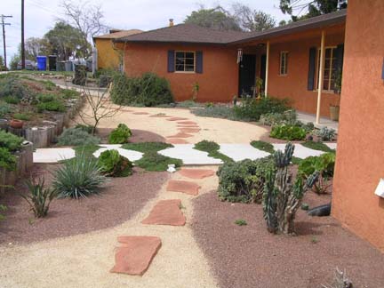 College Area winding front path