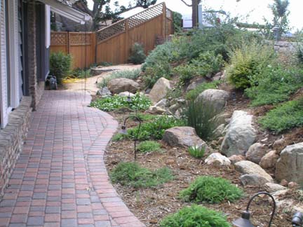 Mt Helix pavers and native garden